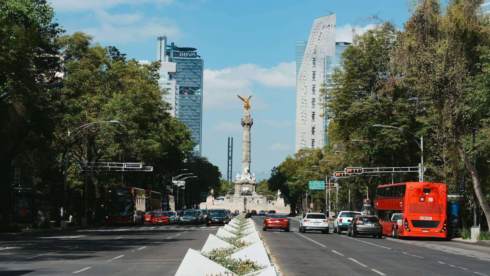 Vista aérea del Zócalo de Ciudad de México al atardecer